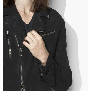 NWOT JOHN VARVATOS SUEDE BIKER MOTO JACKET SZ 48